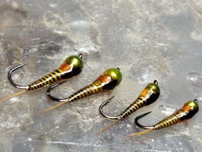 Tungstene olive, herl de paon