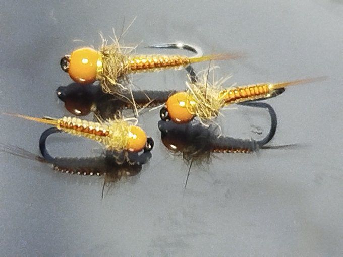 Nymphe de baetidé tungstène chocolat 