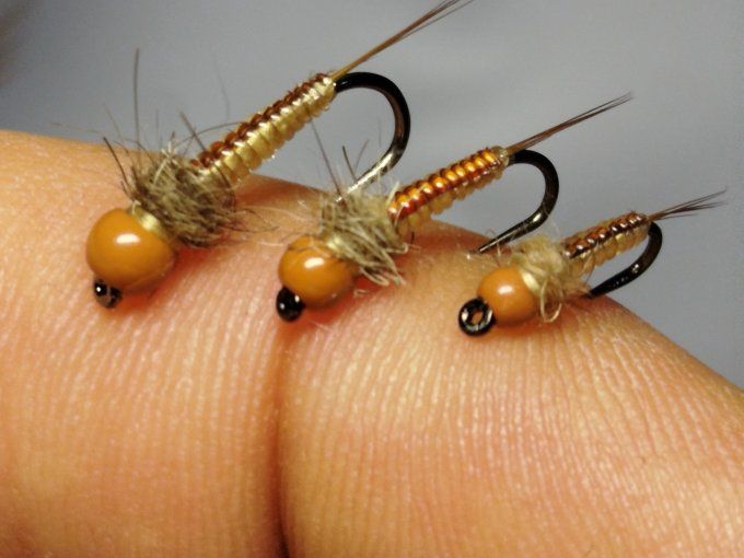 Nymphe de baetidé tungstène chocolat 